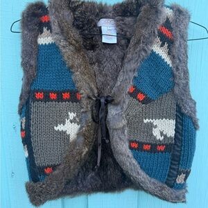 Vintage LaRok 100% Rabbit Fur Vest , Size M